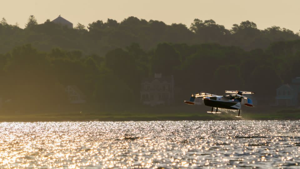 A prototype of a seaglider taking flight - Regent