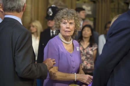 Opposition Labour Party MP Kate Hoey arrives in the House of Commons chamber following the State Opening of Parliament at the Palace of Westminster in London, Britain, may 27, 2015. REUTERS/Ian Vogler/Pool