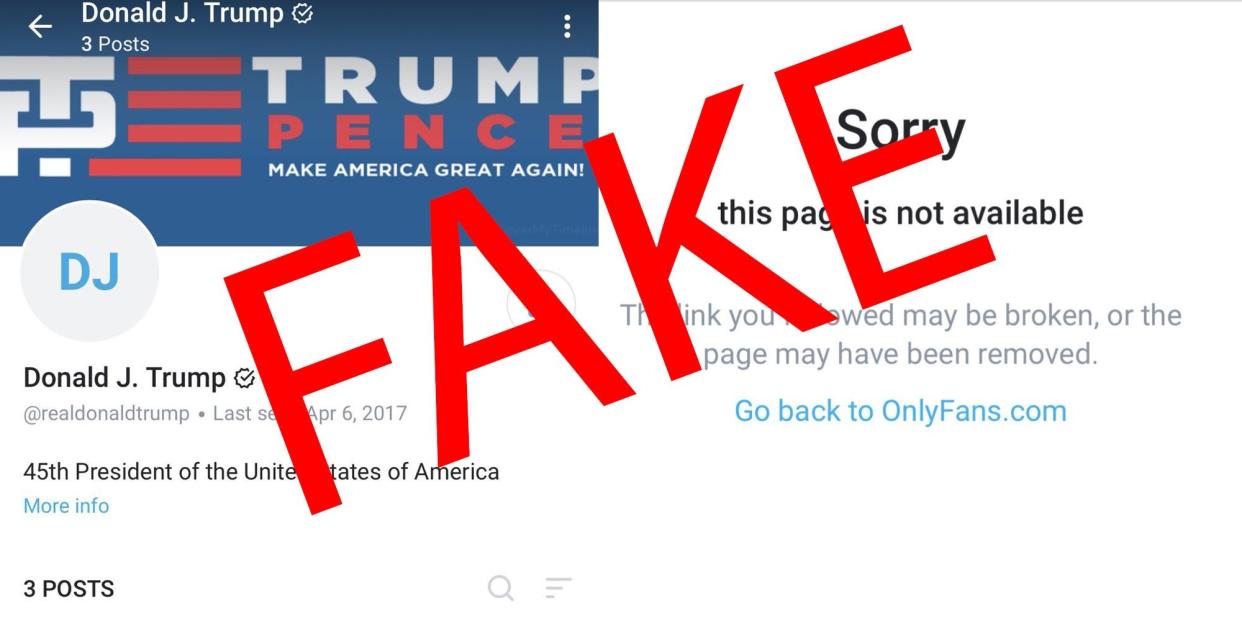 Trump OnlyFans Fake