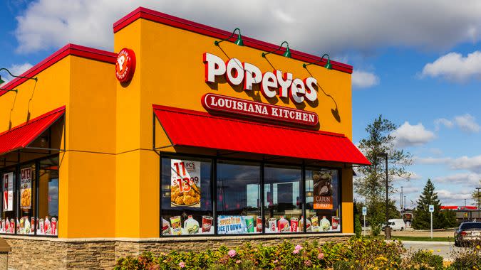 Anderson, US - October 24, 2016: Popeyes Louisiana Kitchen Fast Food Restaurant.