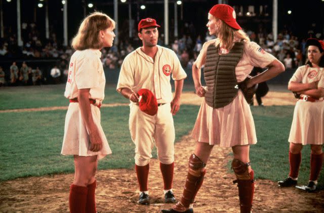 Everett Collection Lori Petty, Tom Hanks, Geena Davis, and Rosie O'Donnell in 'A League of Their Own'