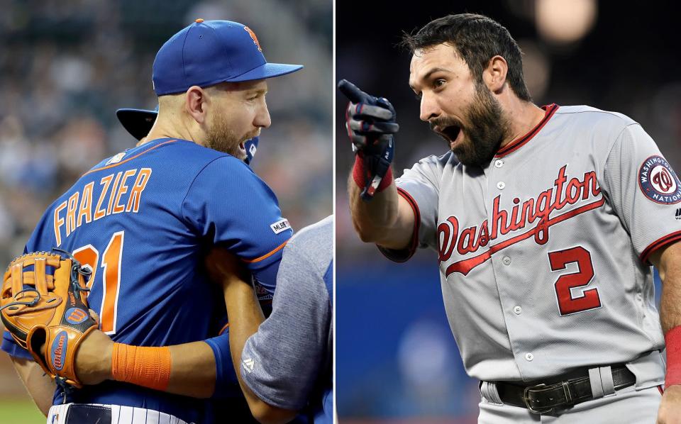 Todd Frazier (left) and Adam Eaton have been trash talking each other over a three-year-old beef. (AP/Getty Images(