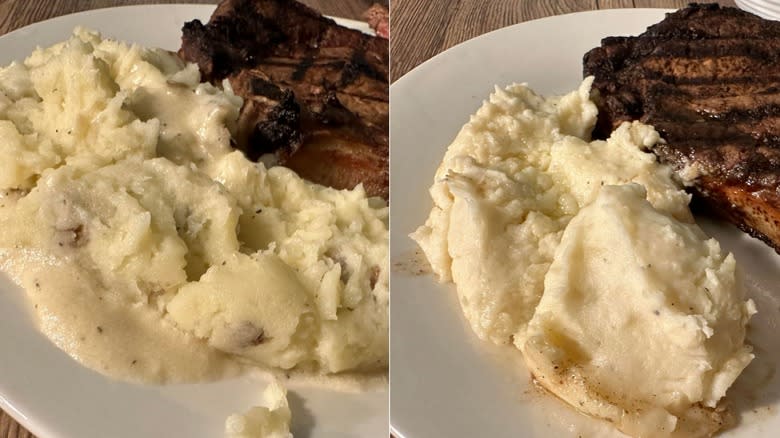 Two mashed potato side dishes