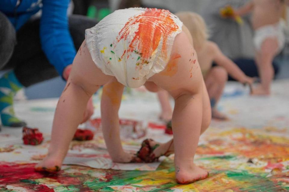 Nothing was off limits for painting at the baby paint crawl.