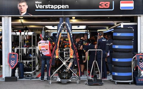 Red Bull's mechanics fail to fix Max Verstappen's car in time - Credit: AFP