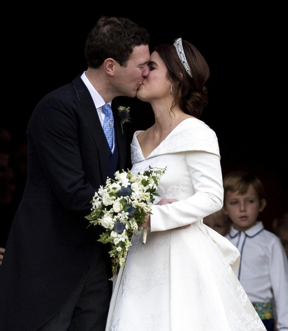 Princess Eugenie and Jack Brooksbank on their wedding day (Steve Parsons/PA Wire)