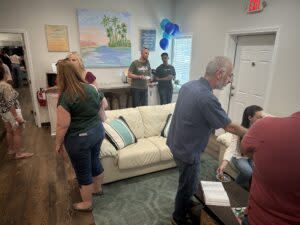  Lighthouse for Life , a Columbia non-profit formed to help victims of sex trafficking in the Midlands, cut the ribbon Thursday, June 13, 2024, on the group’s new drop-in service center, located on St. Andrews Road in Columbia. (Jessica Holdman/SC Daily Gazette)