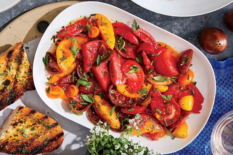 Mixed Herb-and-Heirloom Tomato Salad