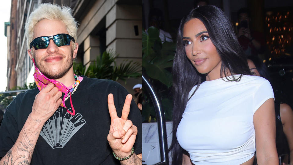 Pete Davidson and Kim Kardashian's romance is going strong. (Photos: Getty Images)