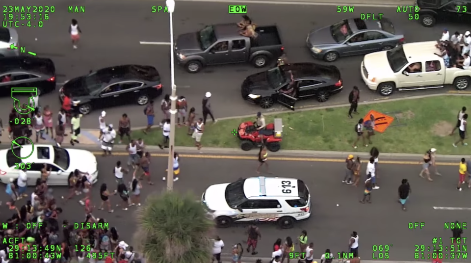 Police were able to disperse the crowds, and no arrests have been made. Source: Facebook/ Volusia Sheriff’s Office