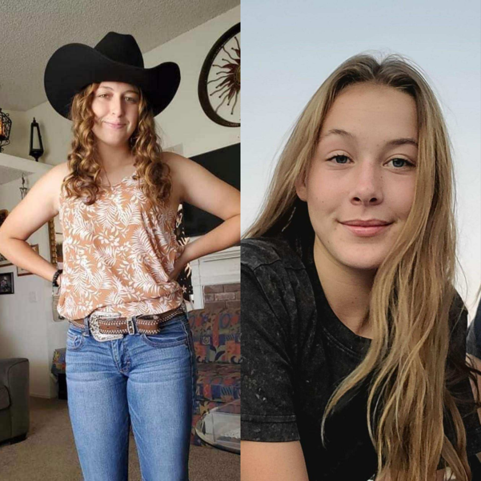 Lucerne Valley High School students, Kayden Davis, left, and Kristy Klaus, both 16, were killed in a car crash in the unincorporated High Desert community on Friday, April 8, 2022.