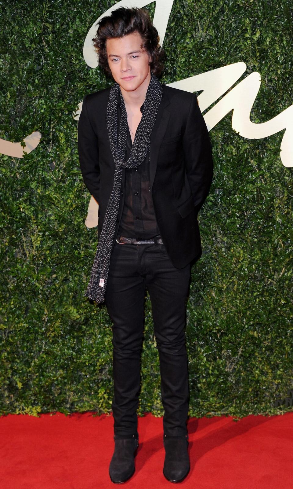 Harry Styles attends the British Fashion Awards 2013 at London Coliseum on December 2, 2013 in London, England