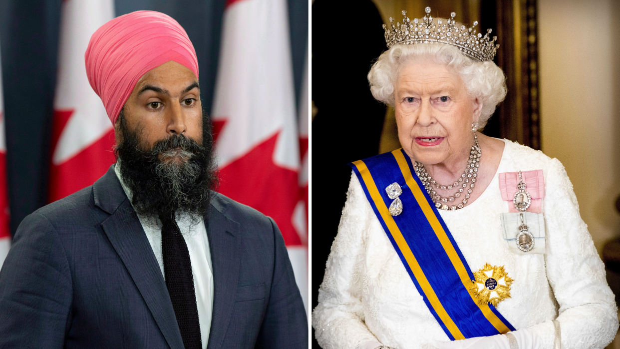 Jagmeet Singh and Queen Elizabeth II