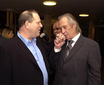 Harvey Weinstein and David Carradine at the LA premiere of Miramax's Kill Bill Vol. 2