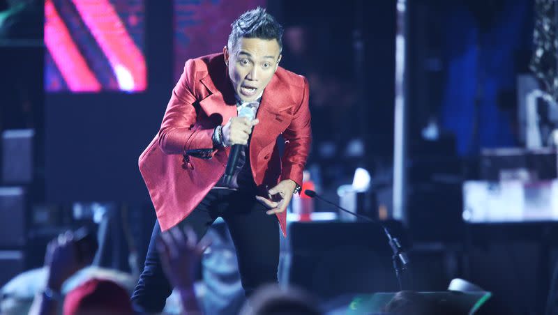 Journey lead singer Arnel Pineda performs during the 35th annual Stadium of Fire at the LaVell Edwards Stadium in Provo Saturday, July 4, 2015. Journey returns to headline Stadium of Fire on July 1.