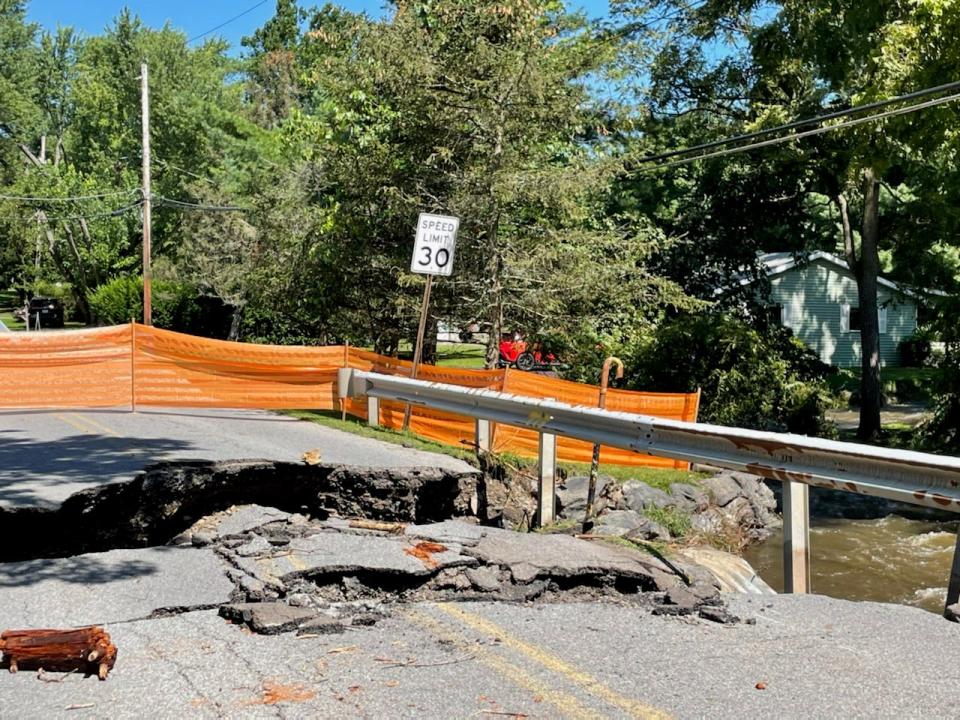 Flood damage in Washingtonville on Sept. 2.