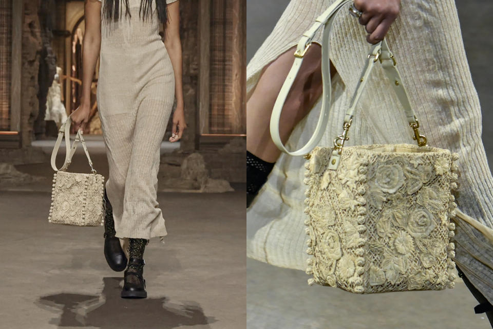 PFW：Dior 大秀手袋 6+！蕾絲 Lady Dior、藤格紋購物包… 哪枚是 It Bag 候選人？