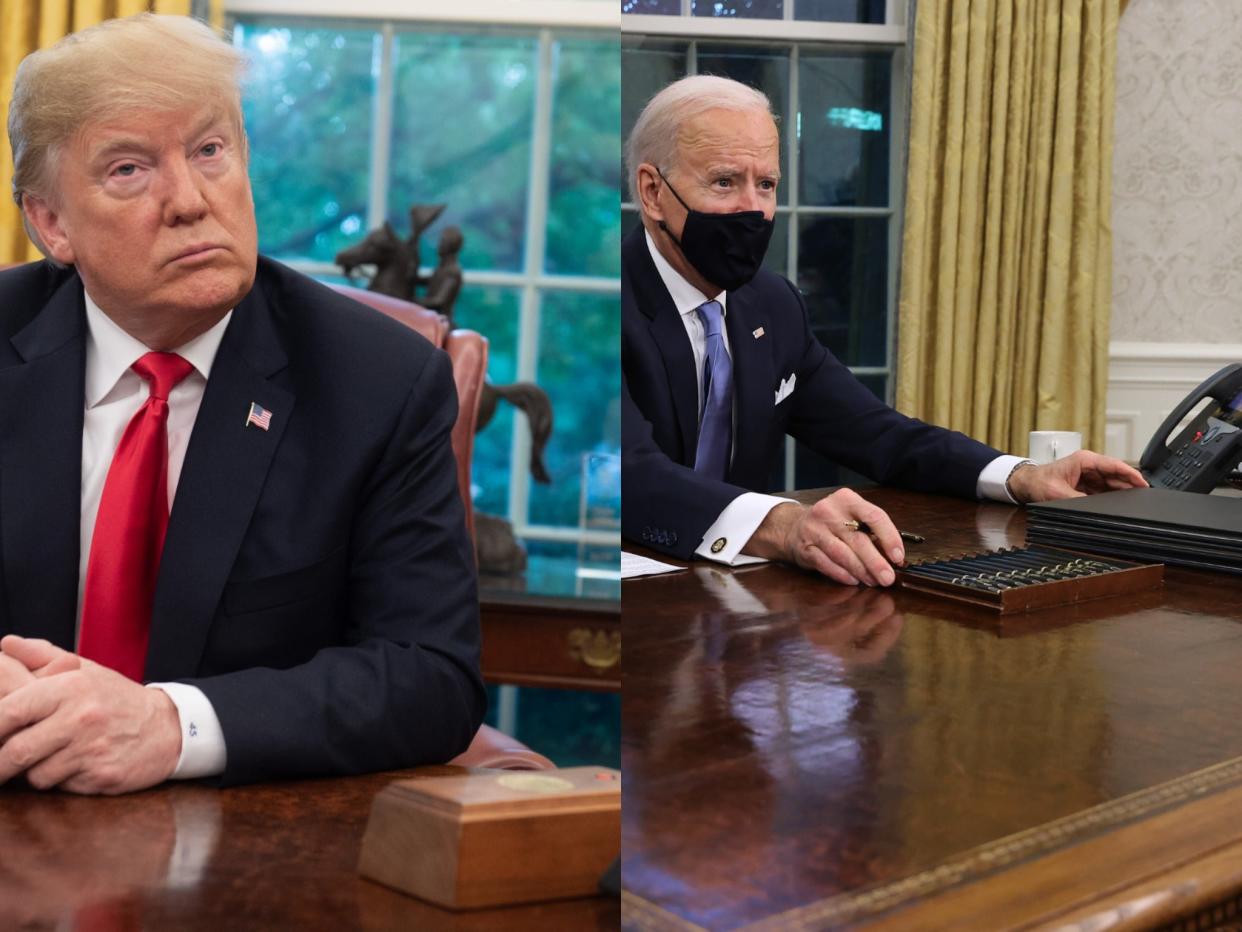 <p>Biden removes Trump’s Diet Coke button from the White House</p> (Getty Images)