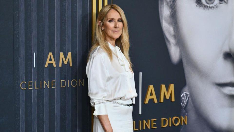 Céline Dion en el estreno de documental