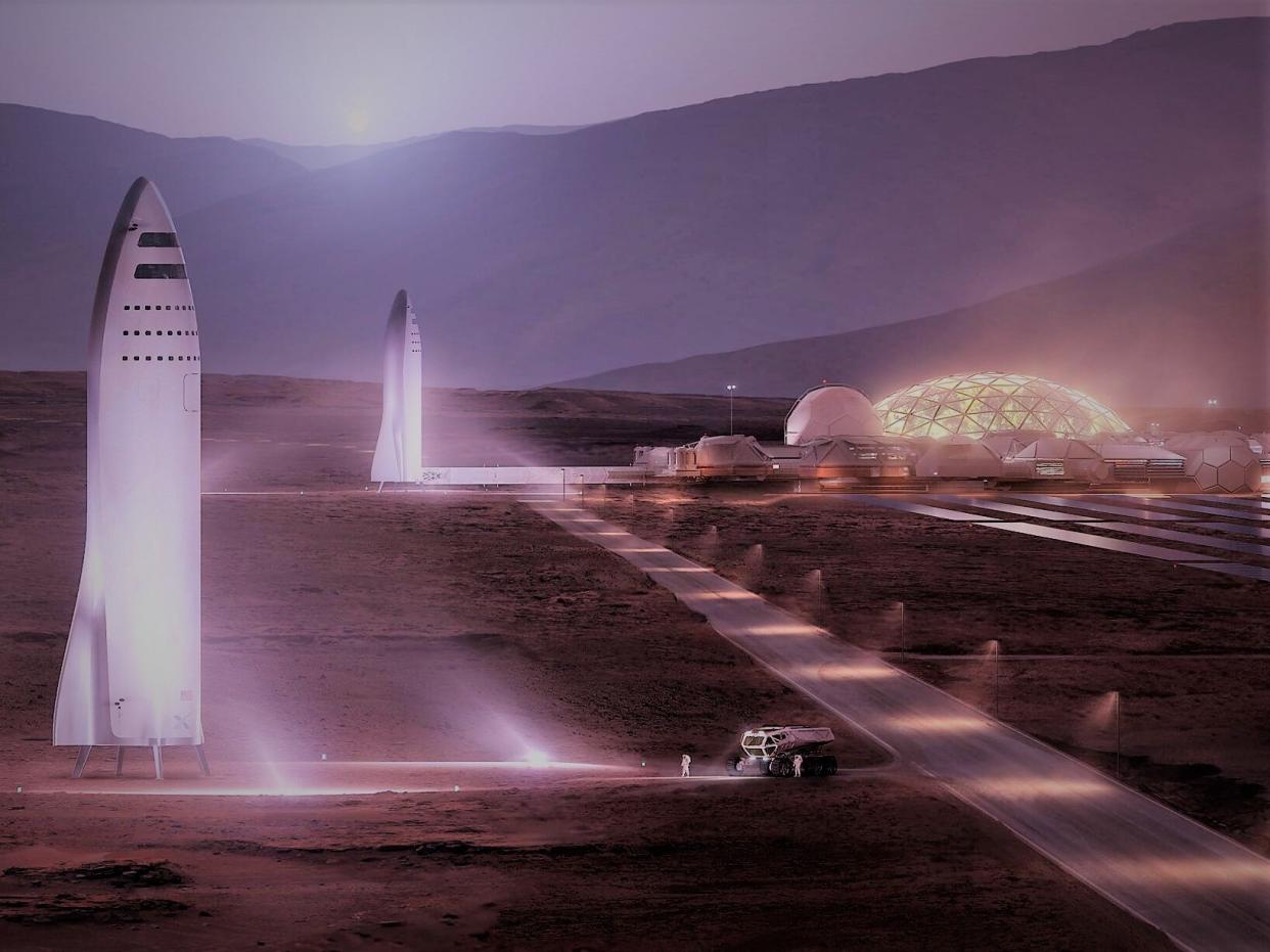 Elon Musk’s SpaceX plans to build a fleet of 1,000 Mars-bound Starship rockets, each capable of carrying 100 people (SpaceX)