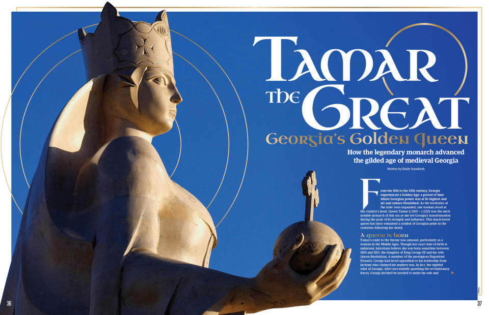 Tamar the Great feature spread, All About History 128