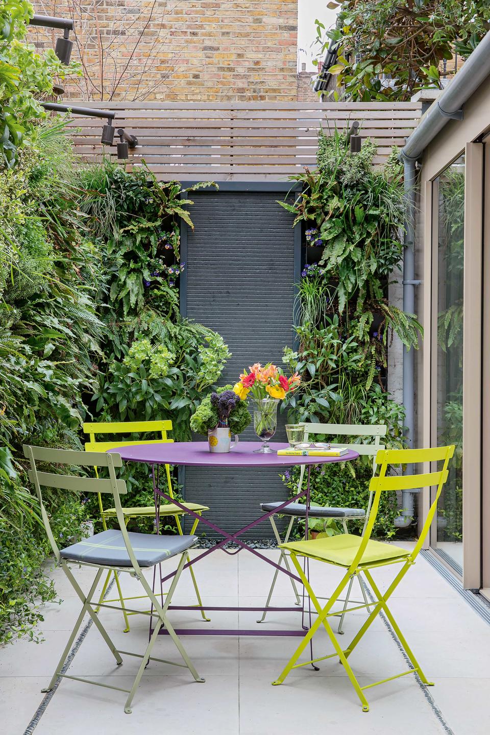Mix up bright shades for your patio ideas