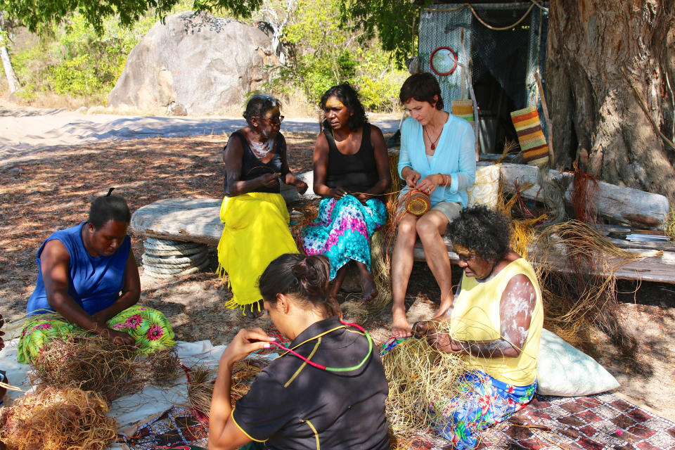 Basket Weaving at Bawaka Homelands, NT (Photo: Tourism Australia)

