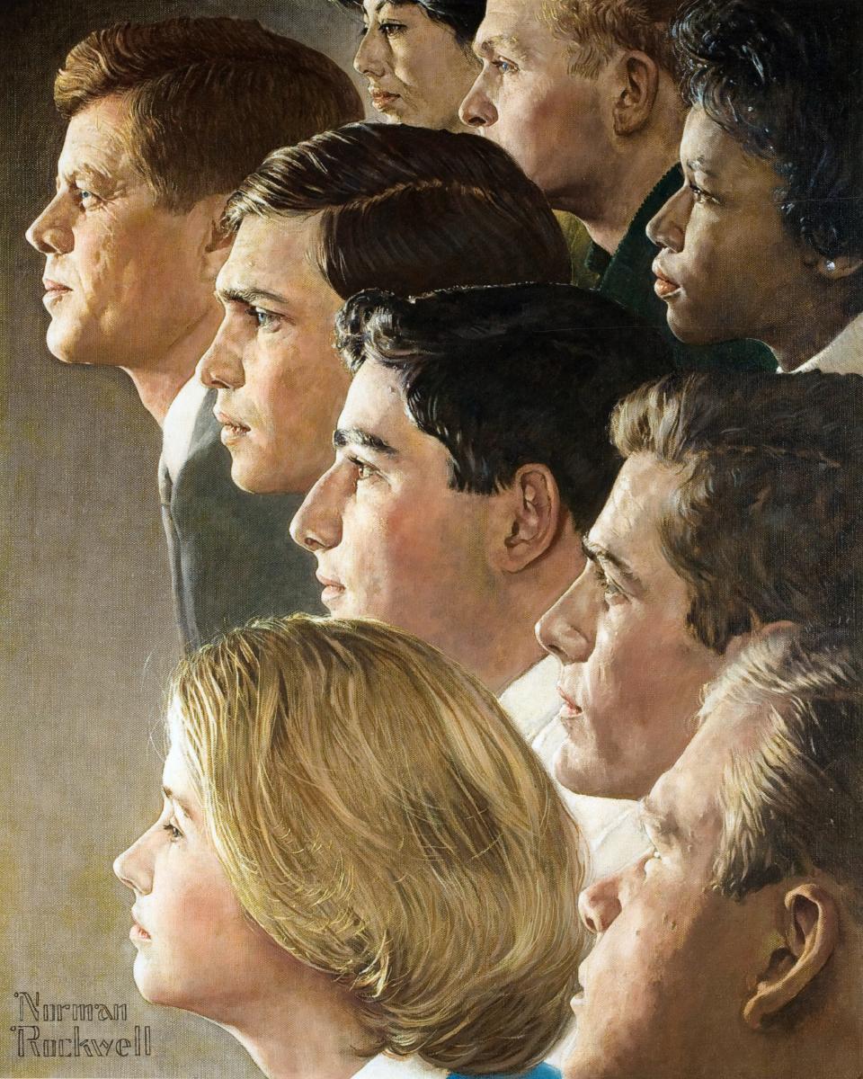Norman Rockwell's "The Peace Corps" is among the paintings on display at an exhibition of the artist's work at Munson-Williams-Proctor Arts Institute through Sept. 18.