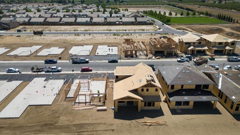 Signature Homes housing development in Lodi, Calif., Thursday, September 7, 2023.