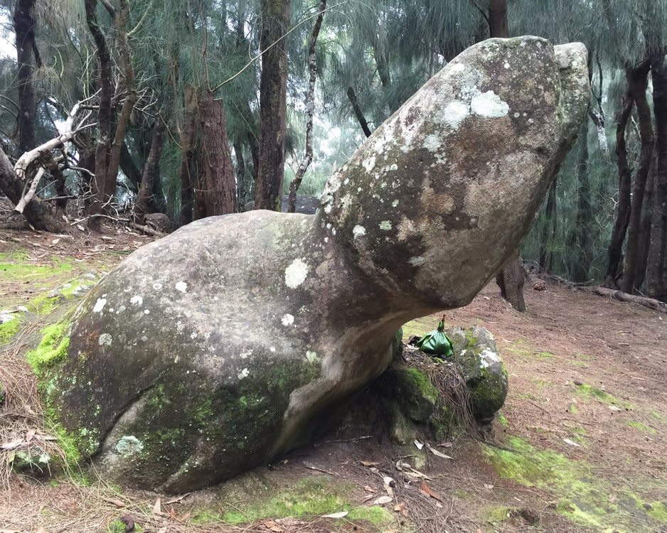 Phallic Rock at Pala'au State Park, Hawaii