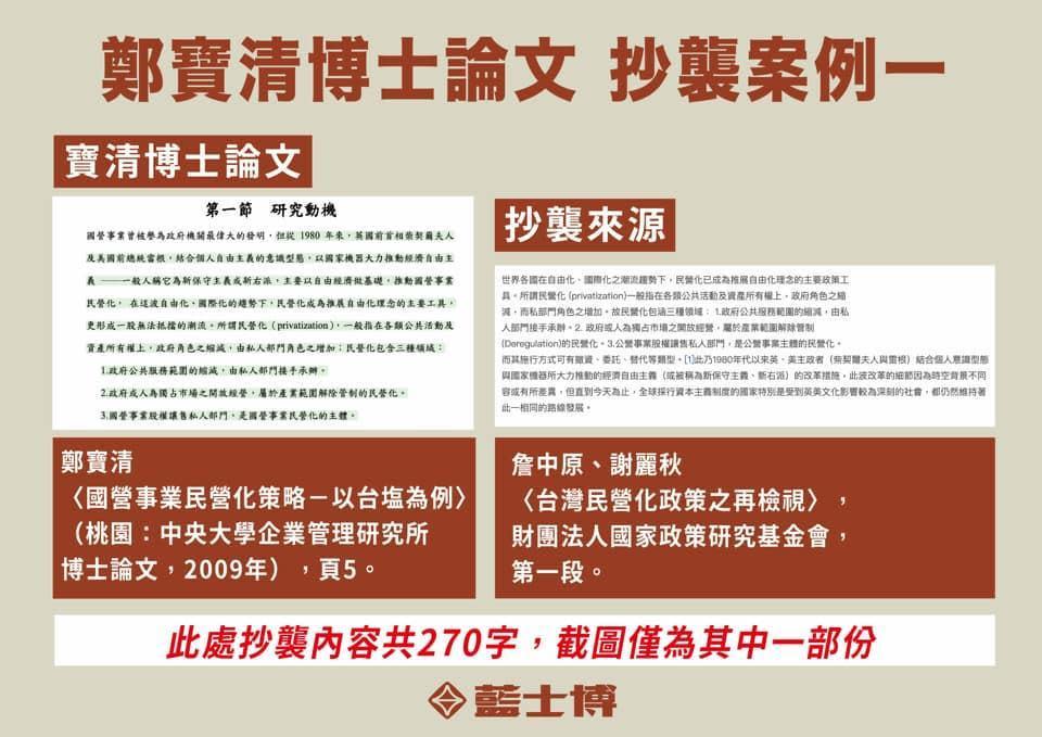 藍士博和四叉貓翻照鄭寶清博士論文，揪出其中疑似抄襲的部分與證據比對。（藍士博提供）