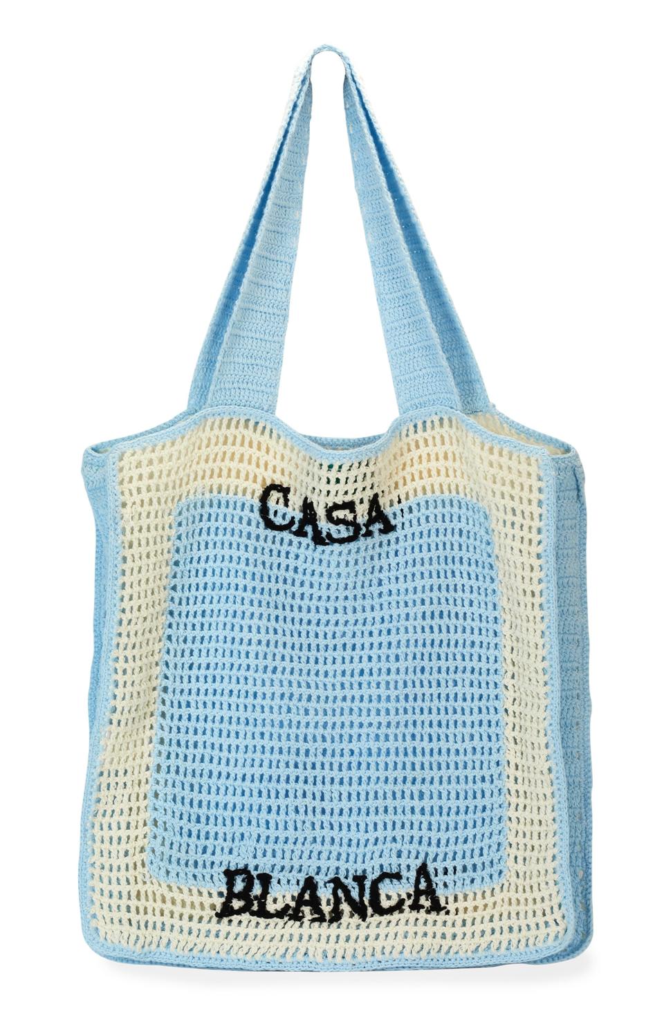 3) Casablanca Logo Crochet Tote Bag