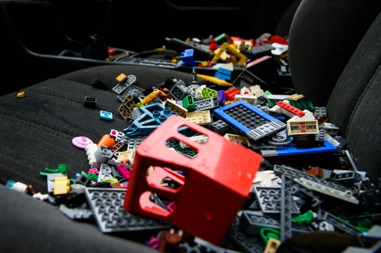 Lego is dumped inside a car in the courtyard of London's Royal Academy in 2015, after Chinese artist Ai Weiwei asked the general public to donate their bricks as part of his next project