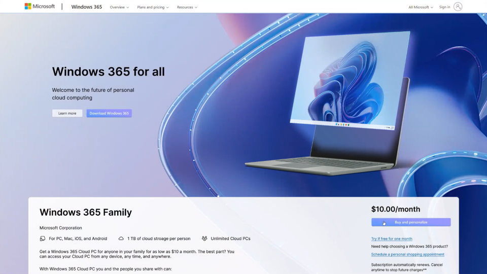 Windows 365 for consumers