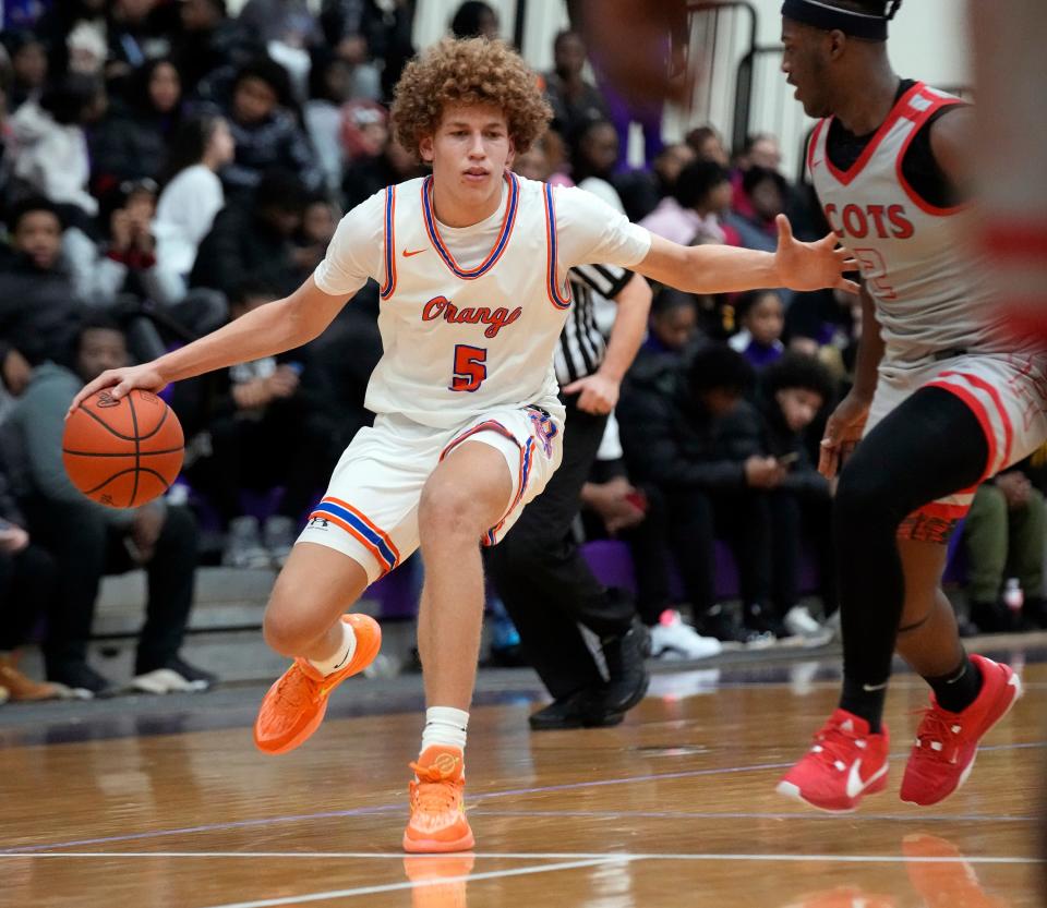 Devin Brown is the leading scorer and rebounder for Olentangy Orange, which is the Central District's top seed in Division I.