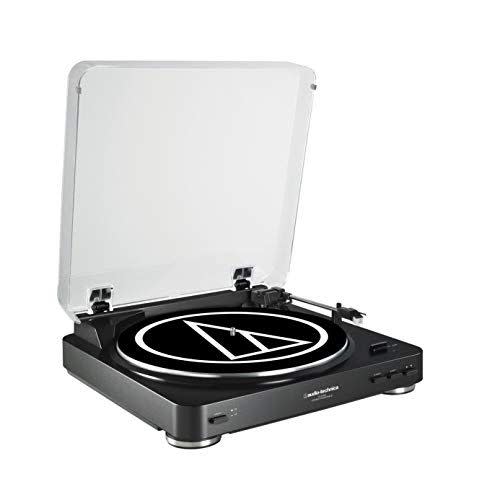 Audio-Technica AT-LP60BK Fully Automatic Belt-Drive Stereo Turntable, Black