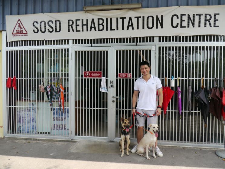 SOSD president Siew Tuck Wah at the shelter's current premises in Pasir Ris Farmway. Photo: Nicholas Yong