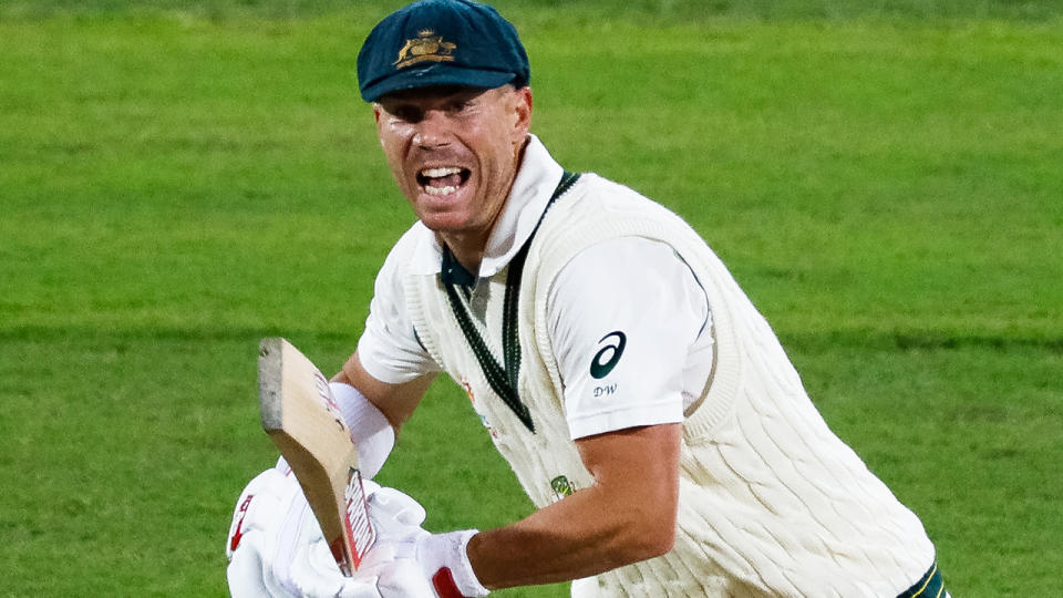 Debate has broken out as to whether David Warner should have retired early to preserve a Don Bradman record, or go for broke and try for Brian Lara's all-time knock of 400*. (Photo by Daniel Kalisz - CA/Cricket Australia via Getty Images)