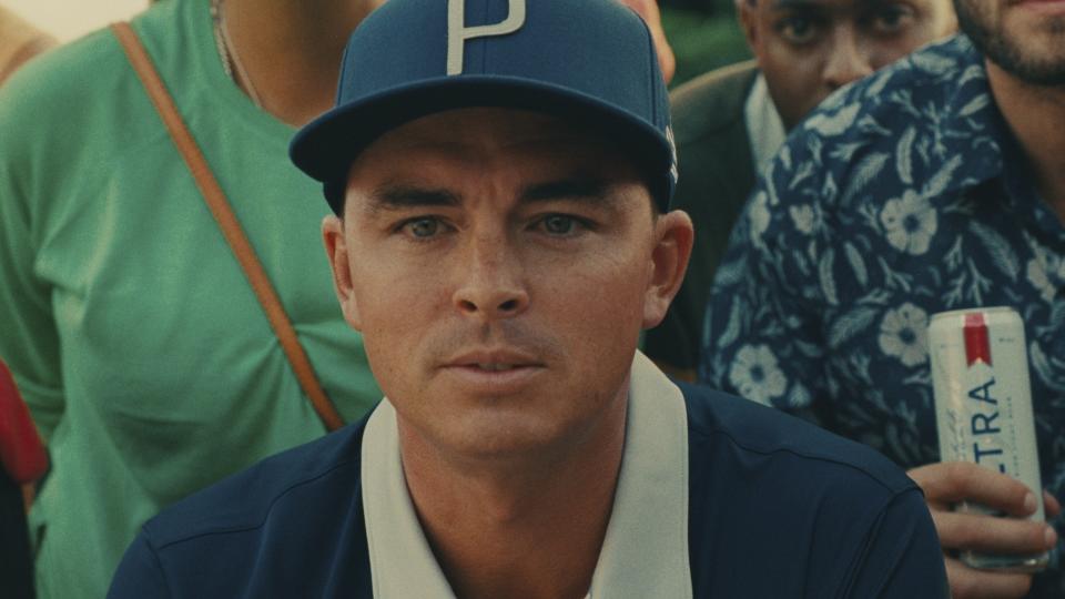 This photo provided by Michelob Ultra shows Rickie Fowler from a scene from Michelob Ultra 2023 Super Bowl NFL football spot. (Michelob Ultra via AP)
