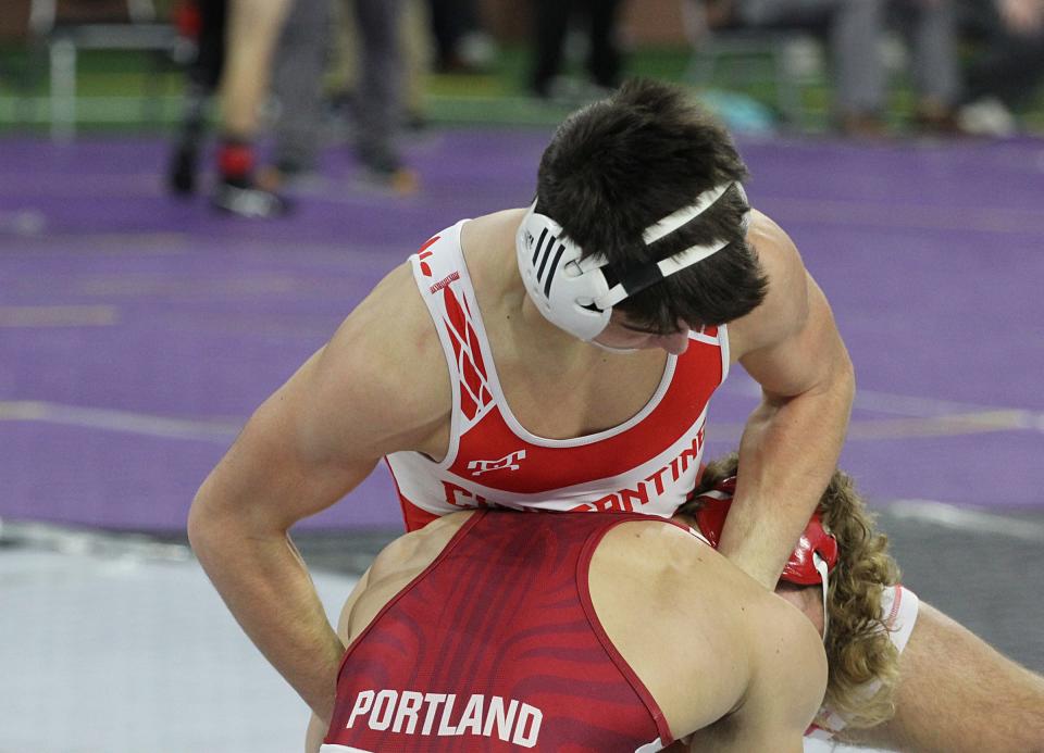 Brody Jones of Constantine finished seventh at 144 pounds at the state finals.