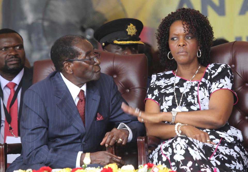 Zimbabwe's Robert Mugabe describes wife Grace as 'fireworks', as he celebrates 93rd birthday