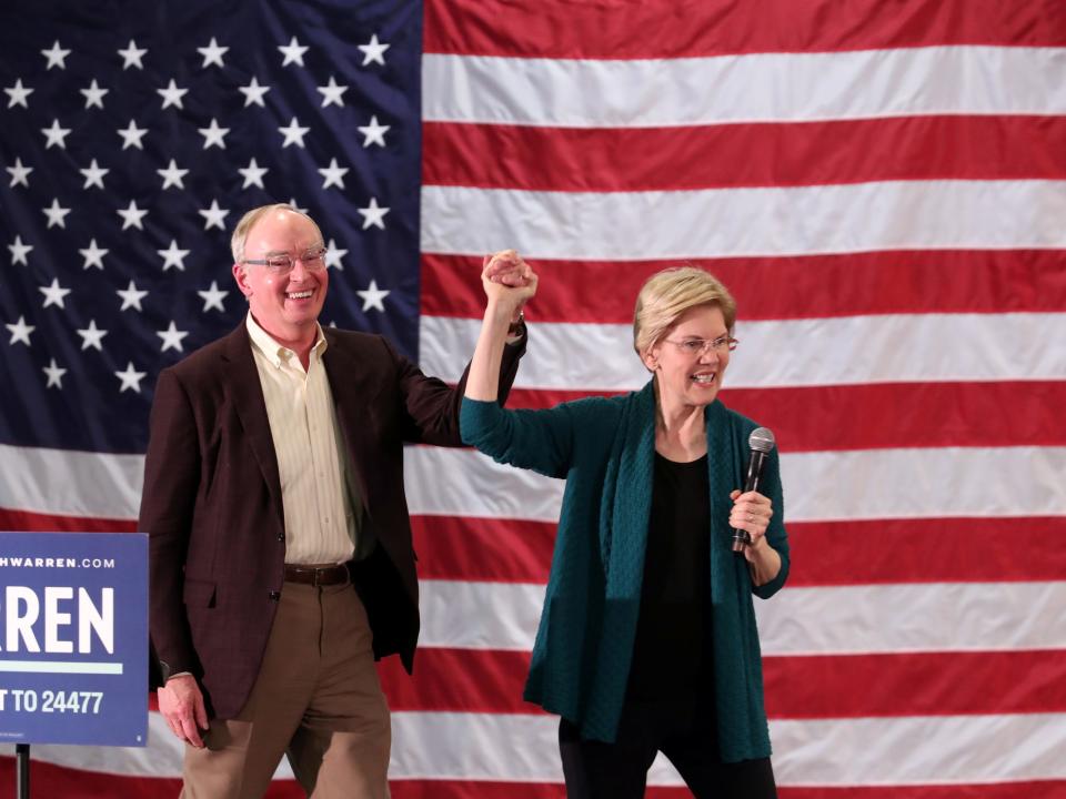 Elizabeth Warren and husband Bruce Mann