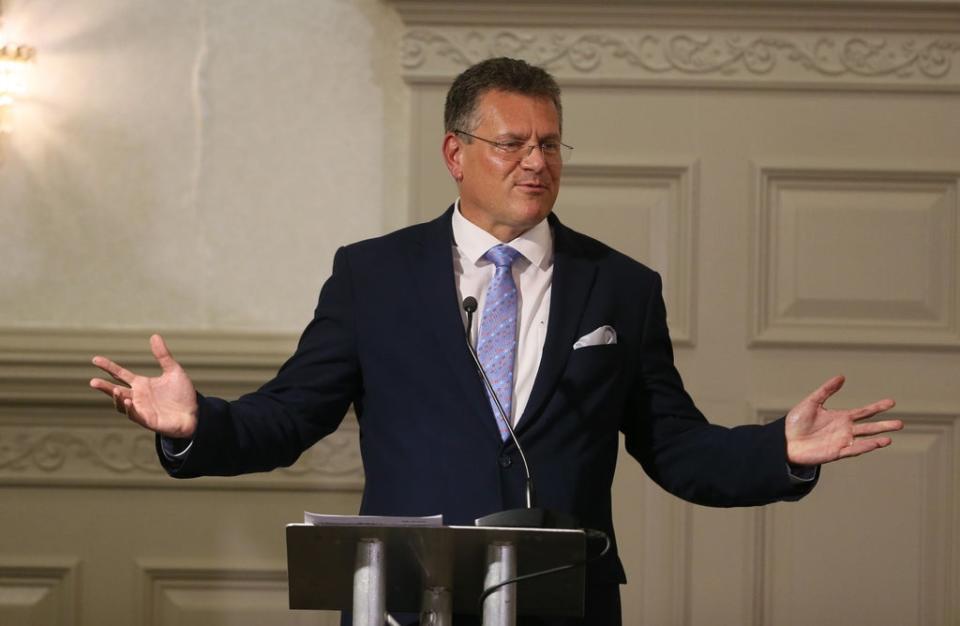 European Commission vice president Maros Sefcovic who has promised the measures will be ‘very far-reaching’ and address issues over the movement of agri-food goods and medicines across the Irish Sea (Brian Lawless/PA) (PA Wire)
