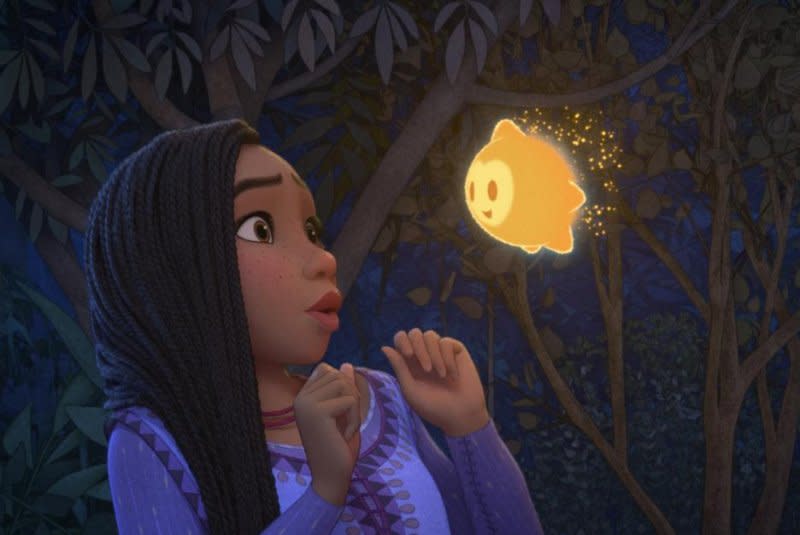 Asha meets Star in "Wish." Photo courtesy of Disney