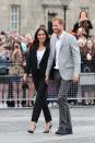 <p>Meghan is quite fond of pantsuits-like the <a href="https://www.cosmopolitan.com/style-beauty/fashion/a22115095/meghan-markle-givenchy-pantsuit/" rel="nofollow noopener" target="_blank" data-ylk="slk:black Givenchy blazer and trouser set;elm:context_link;itc:0;sec:content-canvas" class="link ">black Givenchy blazer and trouser set</a> she wore while visiting Ireland in July. Even though Meghan has worn pants <a href="https://www.cosmopolitan.com/entertainment/a22146963/gahhh-kate-middleton-and-meghan-markle-went-on-a-sister-sister-date-at-wi" rel="nofollow noopener" target="_blank" data-ylk="slk:numerous times;elm:context_link;itc:0;sec:content-canvas" class="link ">numerous times</a>, rumor has it that <a href="https://www.cosmopolitan.com/style-beauty/fashion/a22527505/prince-harry-meghan-markle-suit-australian-tour/" rel="nofollow noopener" target="_blank" data-ylk="slk:Prince Harry nixed her plans to pack a formal Stella McCartney suit;elm:context_link;itc:0;sec:content-canvas" class="link ">Prince Harry nixed her plans to pack a formal Stella McCartney suit</a> for their royal tour of Australia.<br></p>