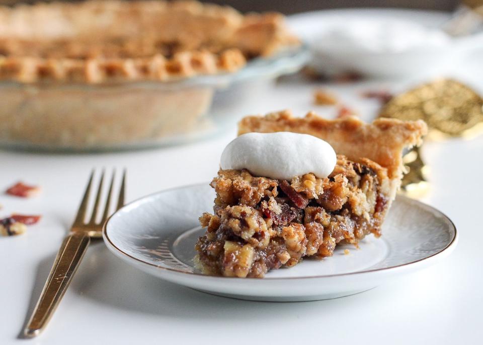 Maple Bacon Walnut Pie