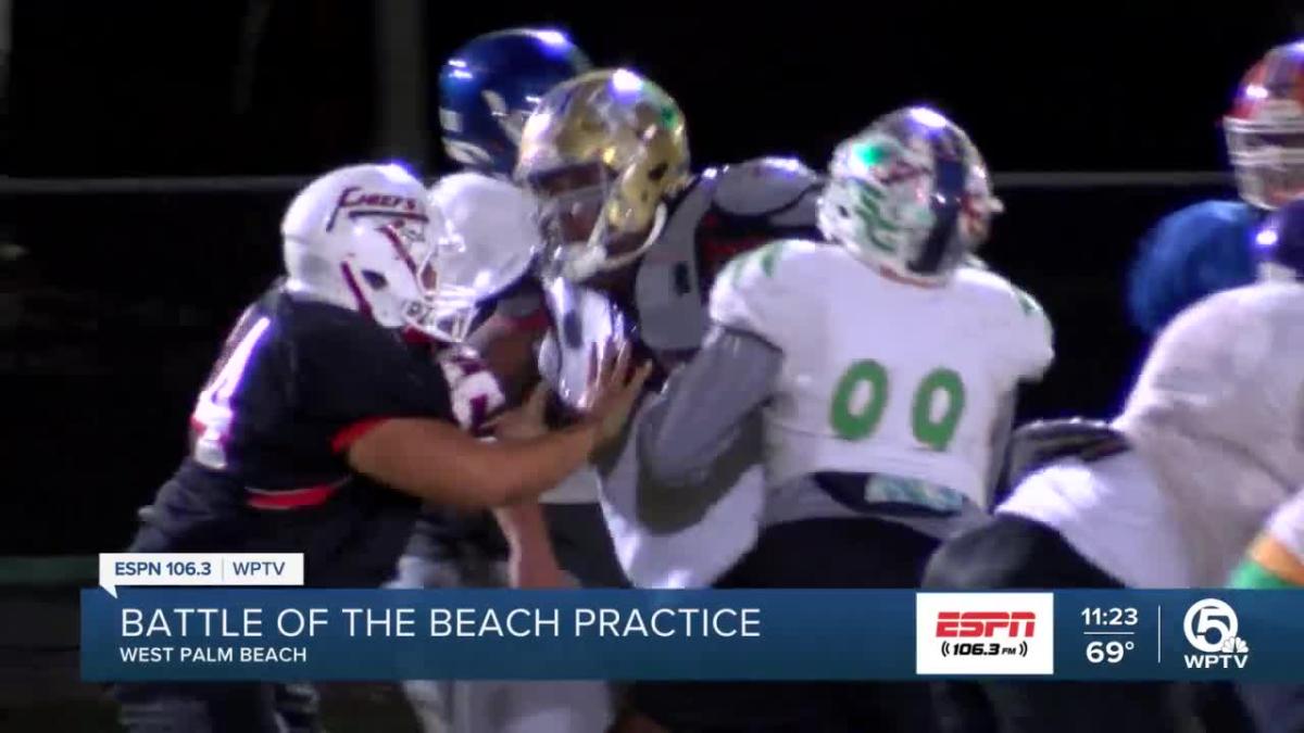 Battle of the Beach practices in motion