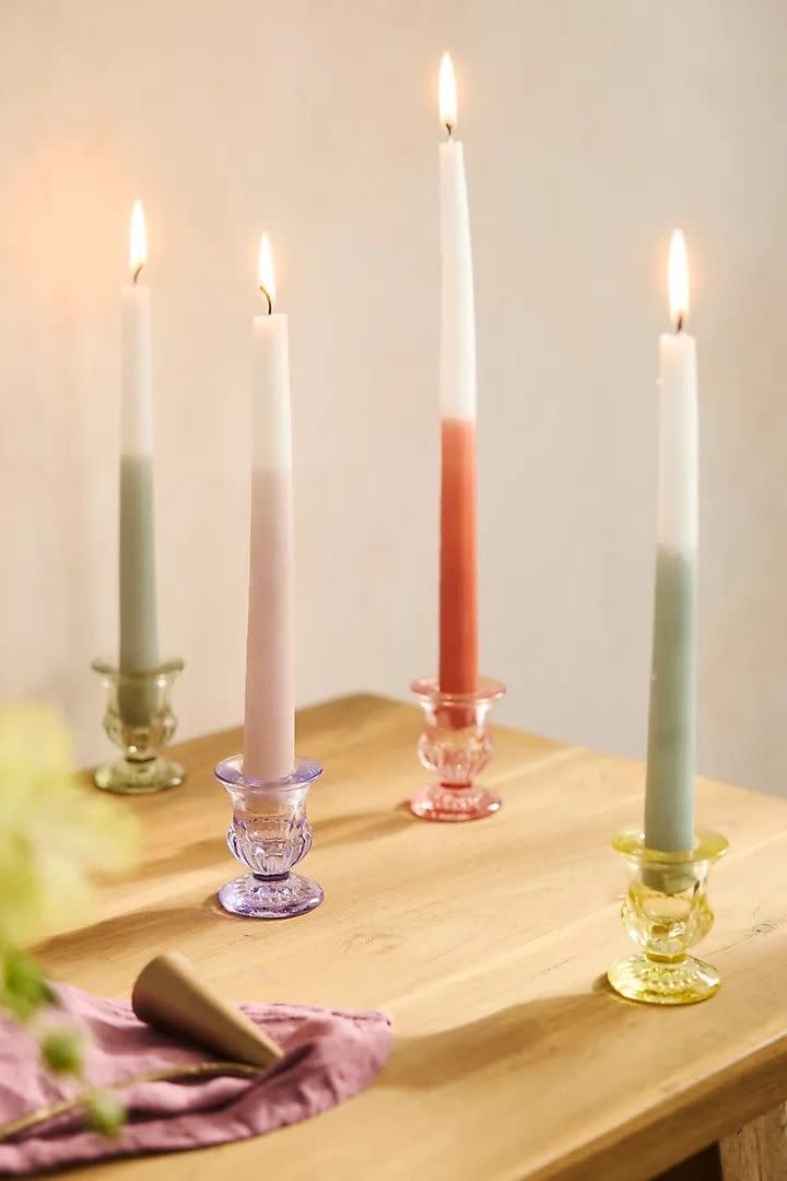 <p><a href="https://go.redirectingat.com?id=74968X1596630&url=https%3A%2F%2Fwww.anthropologie.com%2Fshop%2Fhybrid%2Ftinted-glass-candlestick-low&sref=https%3A%2F%2Fwww.housebeautiful.com%2Fshopping%2Fg797%2Fbest-gifts-under-25%2F" rel="nofollow noopener" target="_blank" data-ylk="slk:Shop Now;elm:context_link;itc:0;sec:content-canvas" class="link rapid-noclick-resp">Shop Now</a></p><p>Tinted Glass Candlestick Holders</p><p>anthropologie.com</p><p>$10.00</p>