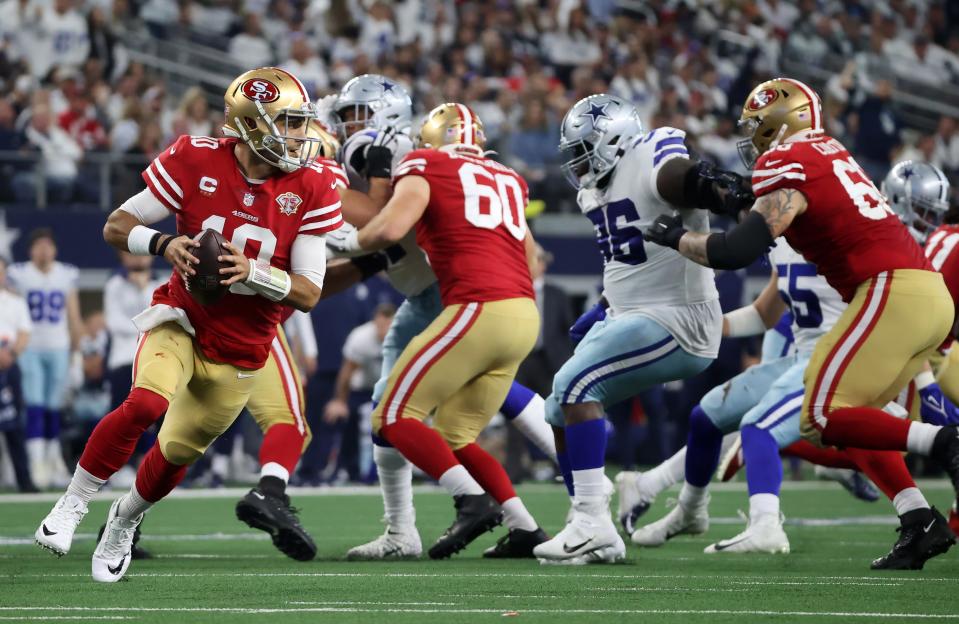 Could QB Jimmy Garoppolo (10) and the 49ers be on another playoff collision course with the Cowboys?