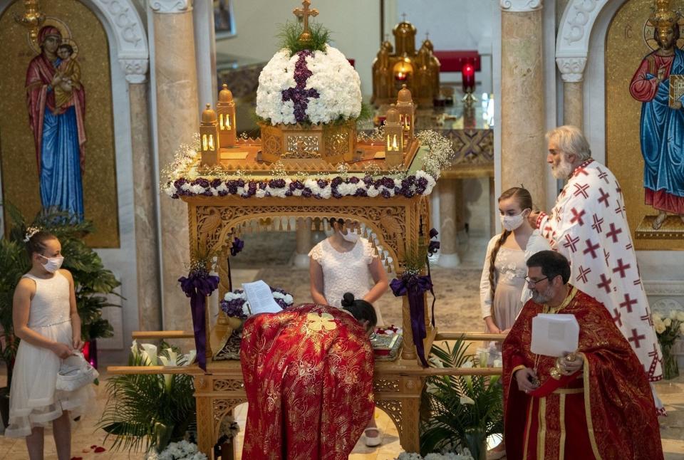 Annunciation Greek Orthodox Cathedral had almost 20 services during Holy Week leading up to Orthodox Easter this year, including this Holy Friday service.